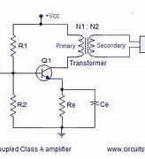 Image result for Transformer Coupled Class A Amplifier