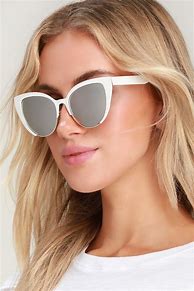 Image result for White Cat Eye Sunglasses