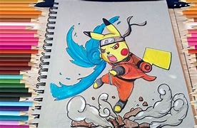 Image result for Naruto Pikachu Drawing