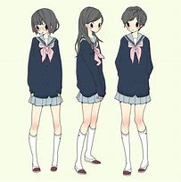 Image result for Anime School Uniform Reference