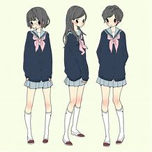 Image result for Anime School Uniform Drawing