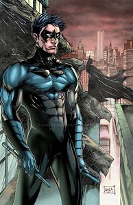 Image result for Nightwing Blue Suit