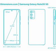 Image result for Samsung Note 20 Size
