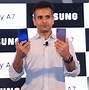 Image result for Samsung 3 Cameras Blue Phone
