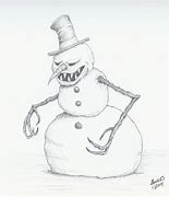 Image result for Evil Snowman Drawing