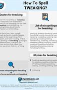 Image result for Tweaking Meaning