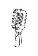 Image result for Old Microphone Drawing