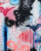 Image result for Bat Painting Acrylic Blue Backround