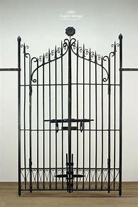 Image result for Black Metal Fence Gate