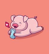 Image result for Funny Pig Phone Cartoon