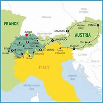 Image result for Switzerland Austria Map
