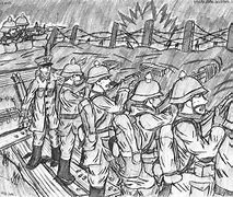 Image result for WW1 Trenches Drawing