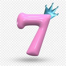 Image result for Number 7 in Pink 3D