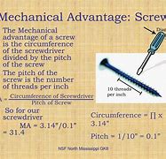 Image result for Screw Mechanical Advantage