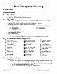 Image result for Stress Management Worksheets