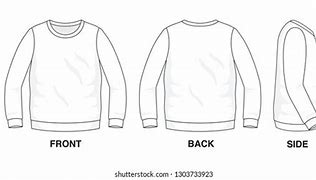 Image result for Crew Neck Sketch Back and Front