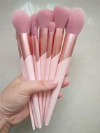 Image result for Pink Makeup Brushes with Stones