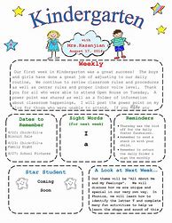 Image result for Sample Preschool Newsletter