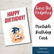 Image result for Sonic Birthday Card