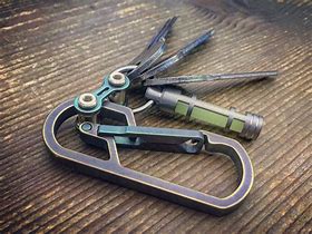 Image result for Titanium Keychain Carabiner with Knife