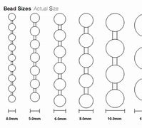 Image result for Beaded Ball Chain Sizes