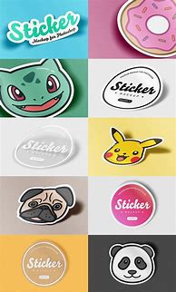 Image result for Sticker Mockup Free Template