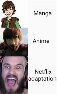 Image result for Manga Anime Netflix Adaptation Meme