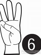 Image result for ASL Number 6