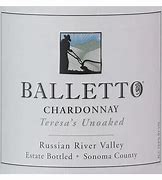Image result for Balletto Chardonnay Teresa's Unoaked