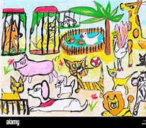 Image result for Child Art of Zoo