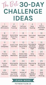 Image result for 30-Day Challenge Ideas