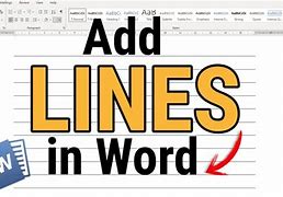 Image result for How to Insert Lines in Word Document