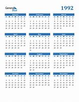 Image result for 1992 Calendar