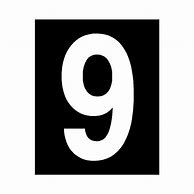 Image result for White Number 9 Image