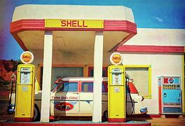 Image result for Vintage Shell Gas Station