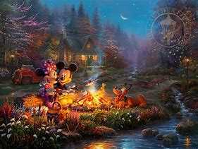 Image result for Disney Thomas Kinkade Painting