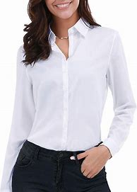 Image result for White Long Sleeve Button so Perfect Shirt