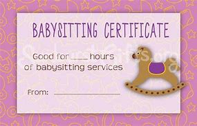 Image result for Babysit for Twins Certificate