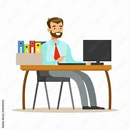 Image result for Cartoon Office Working Man Alamy