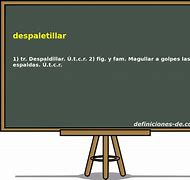 Image result for despaletillar