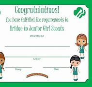 Image result for Girl Scout Bridging Certificates Printable