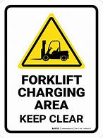 Image result for Forklift Battery Charging Sign