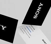 Image result for Sony Visiting Card Sample Font