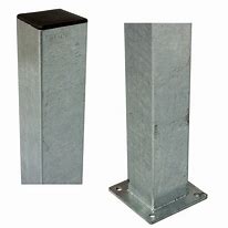 Image result for Square Metal Fence Post