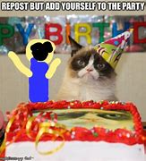 Image result for grumpiest cats birthday cakes