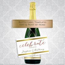 Image result for Champagne Bottle Label Template Free