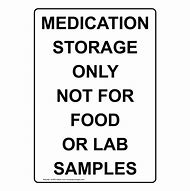 Image result for Medication Only Sign