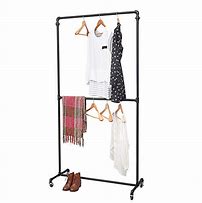 Image result for Metal Clothes Rack with Wheels Square