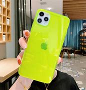 Image result for Black iPhone 11 Pro with Clear Yellow Case