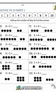 Image result for 1 10 Math Worksheets for Kindergarten